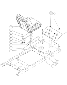 Seat Assembly 44 2008 And Before Diagram and Parts List for 17AF3AGL-17AF3AGL010 Cub Cadet Lawn Tractor